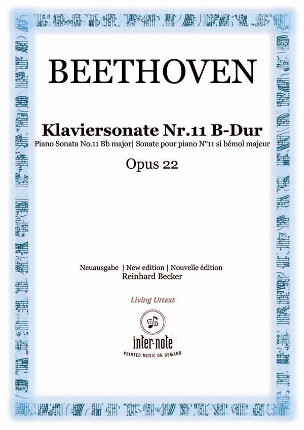Sonate Nr. 11 B-Dur op.22&nbsp;&nbsp;Klavier 2hd&nbsp;&nbsp;