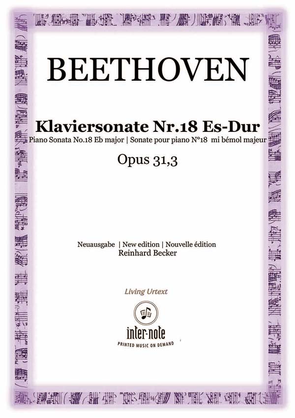 Sonate Nr. 18 Es-Dur op.31,3&nbsp;&nbsp;Klavier 2hd&nbsp;&nbsp;