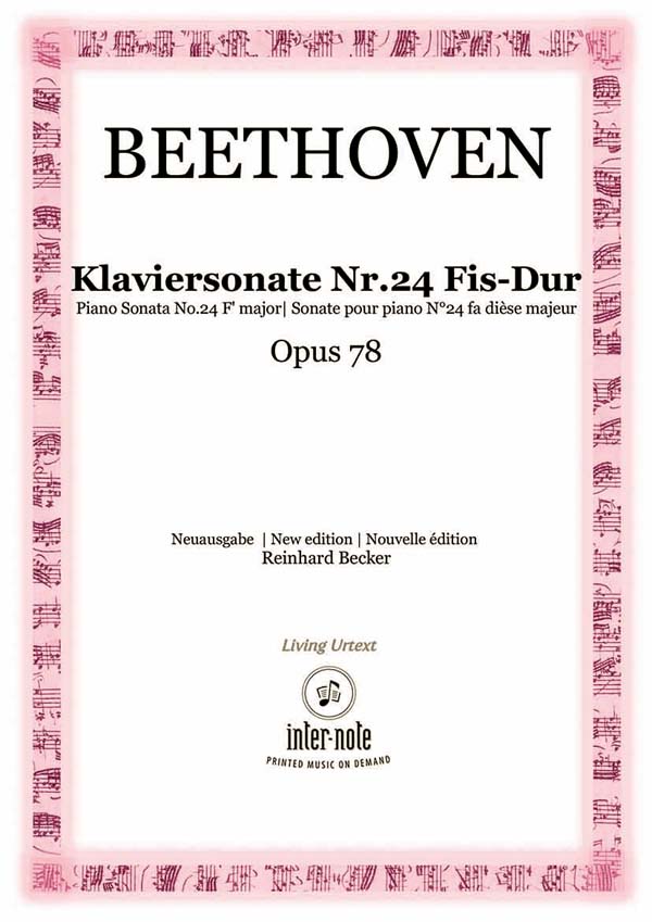 Sonate Nr. 24 Fis-Dur op.78&nbsp;&nbsp;Klavier 2hd&nbsp;&nbsp;