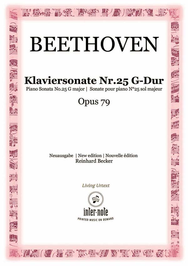 Sonate Nr. 25 G-Dur op.79&nbsp;&nbsp;Klavier 2hd&nbsp;&nbsp;