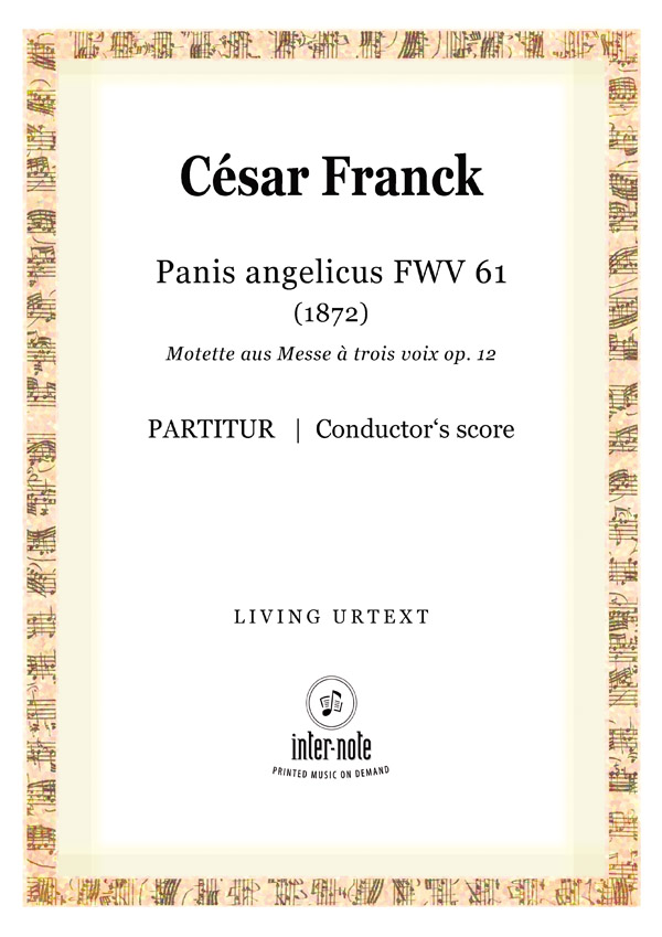 Panis Angelicus FWV 61  Chor und Orchester  Partitur