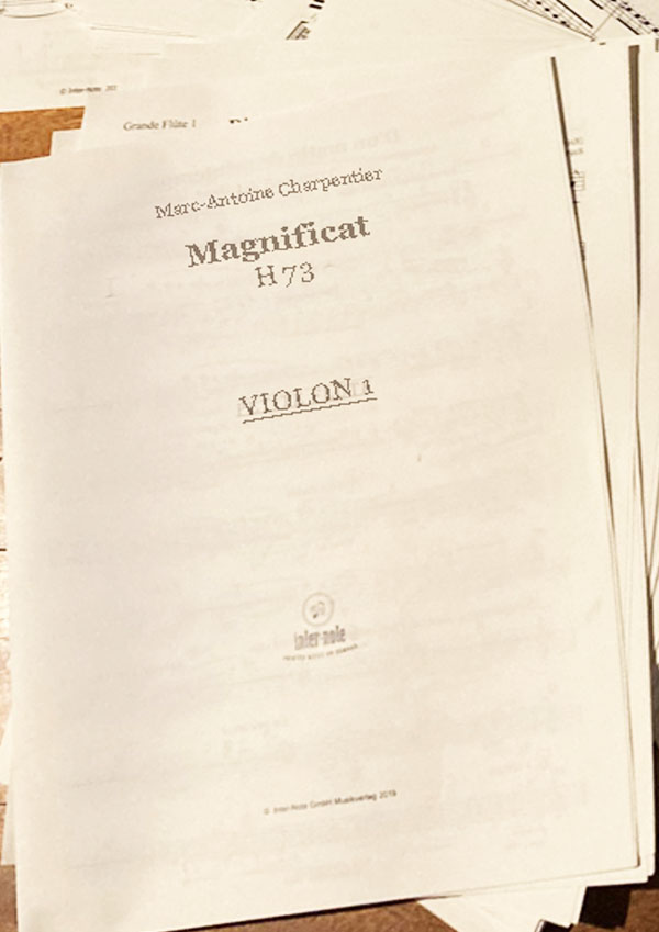 Magnificat H 73&nbsp;&nbsp;Chor und Orchester&nbsp;&nbsp;Orchestermaterial