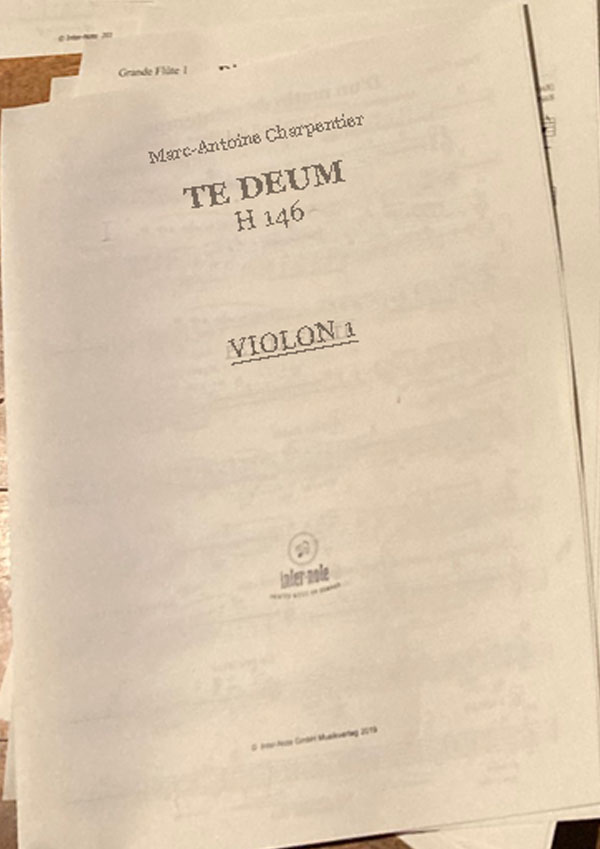 Te Deum H 146, tiefe Ausgabe H 146&nbsp;&nbsp;Chor und Orchester&nbsp;&nbsp;Orchestermaterial