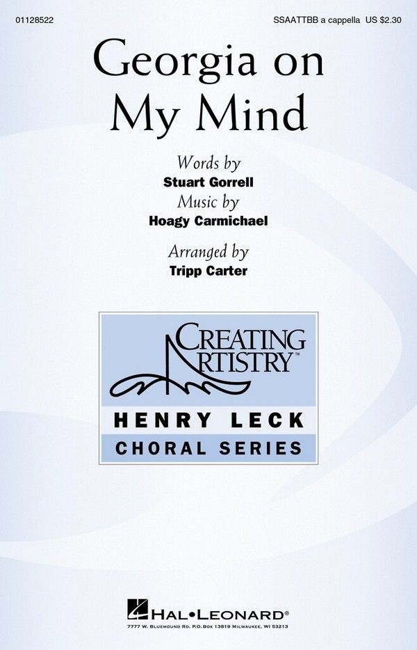 Georgia on My Mind  SSAATTBB A Cappella  Choral Score