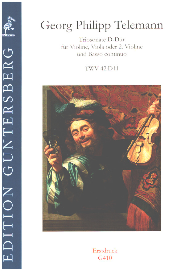 Triosonate D-Dur TWV 42:D11&nbsp;&nbsp;für Violine, Viola oder 2. Violine, Bc&nbsp;&nbsp;Partitur und Stimmen