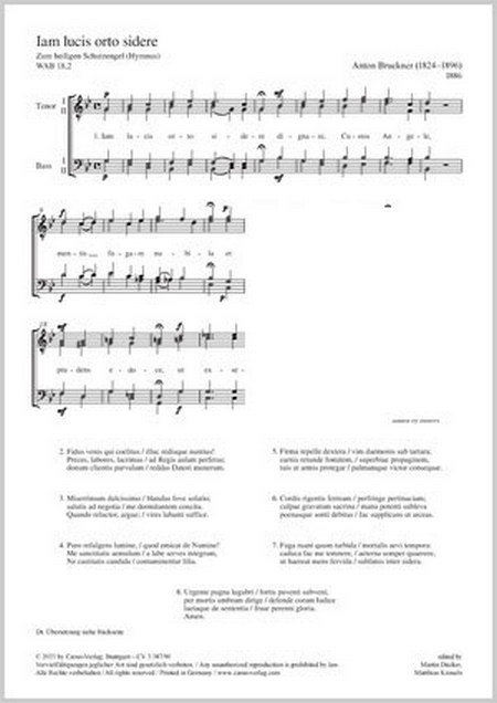 Iam lucis orto sidere&nbsp;&nbsp;Coro TTBB&nbsp;&nbsp;Partitur