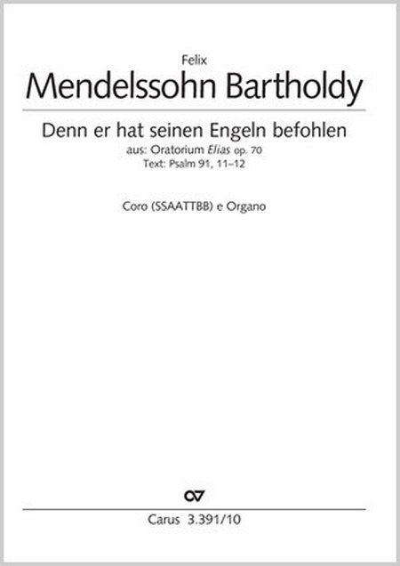 Denn er hat seinen Engeln befohlen&nbsp;&nbsp;Coro SSAATTBB, Org&nbsp;&nbsp;Partitur
