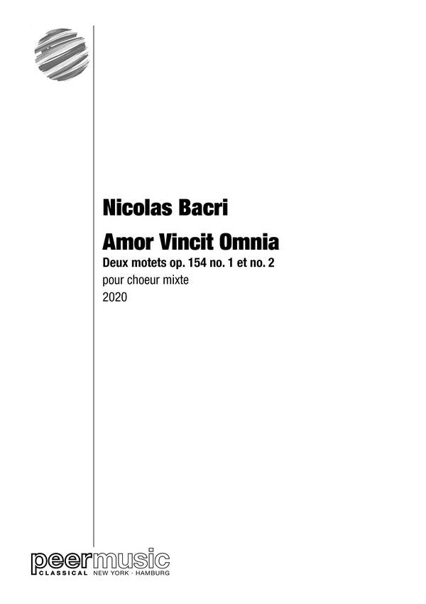 Amor Vincit Omnia  pour choeur mixte  partition