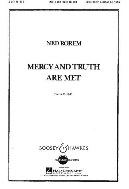Mercy and Truth Are Met  gemischter Chor (SATB) und Orgel bzw. Klavier  Chorpartitur