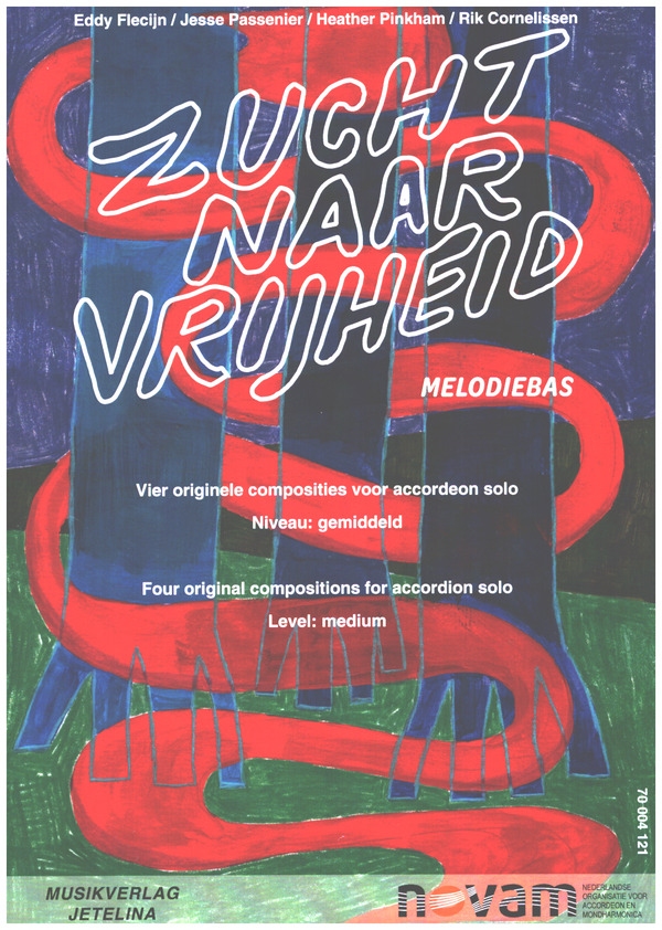 Zucht naar Vrijheid - Melodiebas  for accordion solo (level medium)  Text en/nl