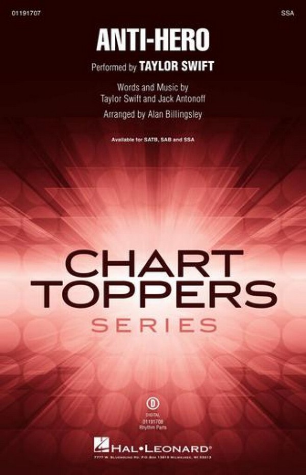 Anti-Hero&nbsp;&nbsp;for female choir (SSA) and piano&nbsp;&nbsp;choral score