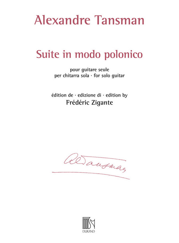 Suite in modo polonico&nbsp;&nbsp;pour guitare&nbsp;&nbsp; 