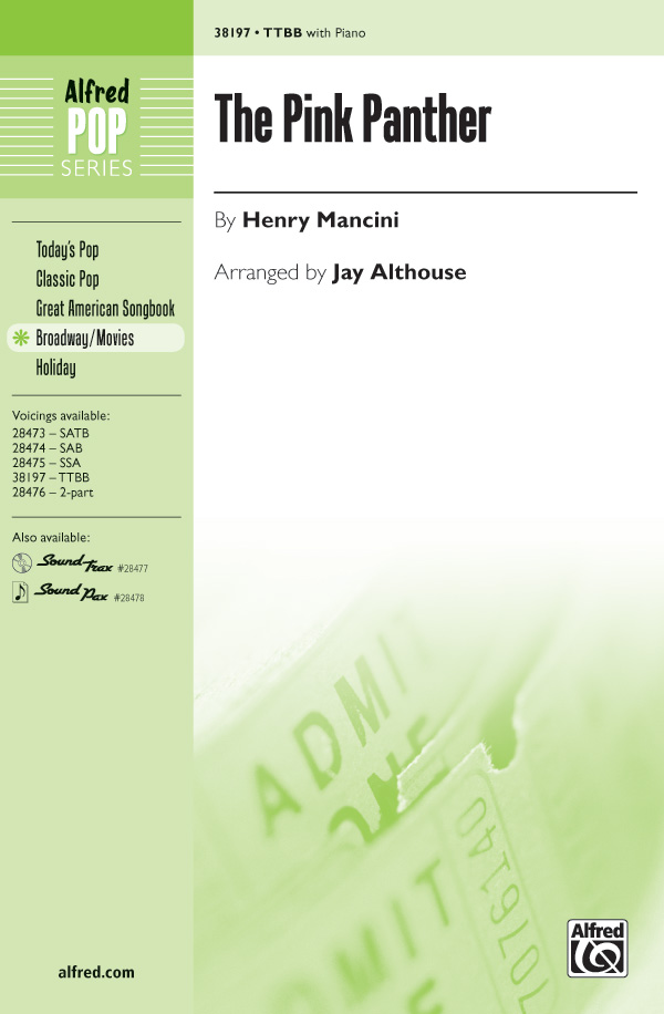 Pink Panther, The TTBB  Lower voices  