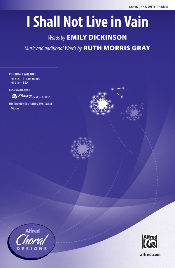 I Shall Not Live In Vain SSA&nbsp;&nbsp;Upper voices&nbsp;&nbsp;