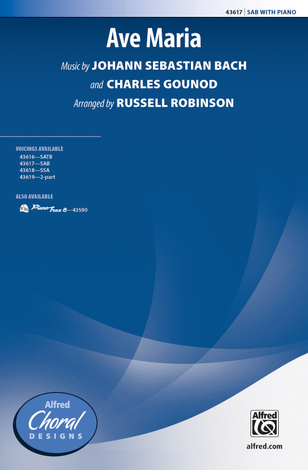 Ave Maria  &nbsp;&nbsp;for mixed choir (SAB) and piano&nbsp;&nbsp;choral score (la)