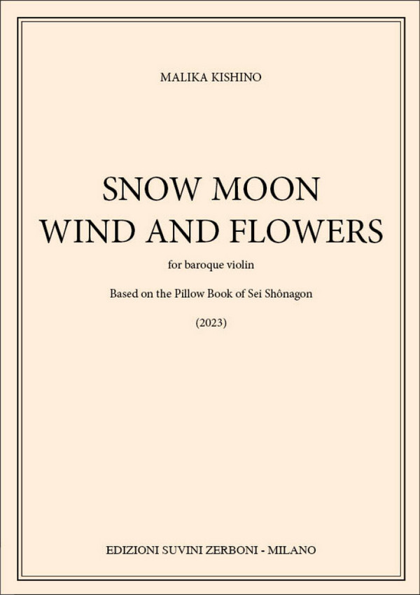 Snow Moon Wind and Flowers&nbsp;&nbsp;Baroque Violin&nbsp;&nbsp;Book