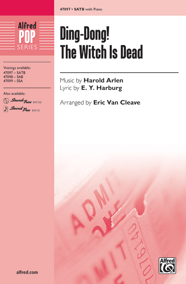Ding Dong The Witch Is Dead SATB  Mixed voices  