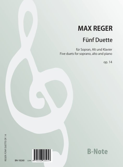 Fünf Duette op.14&nbsp;&nbsp;ffür Sopran, Alt und Klavier&nbsp;&nbsp; 