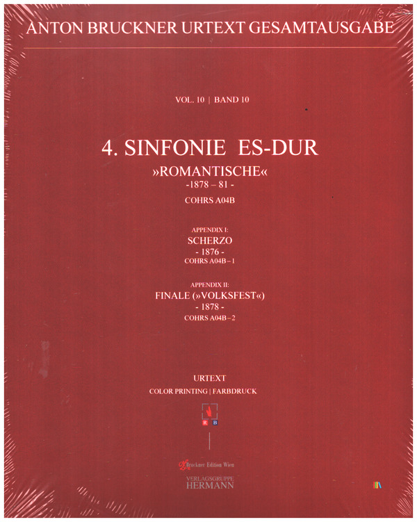 4. Sinfonie Es-Dur »Romantische«  für grosses Orchester  Studienpartitur