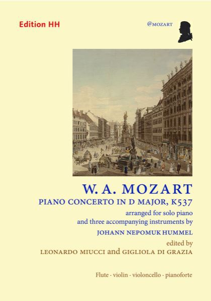 Piano concerto in D major, K537    Full score and partFLUTE, VIOLIN, VIOLONCELLO & PIANO