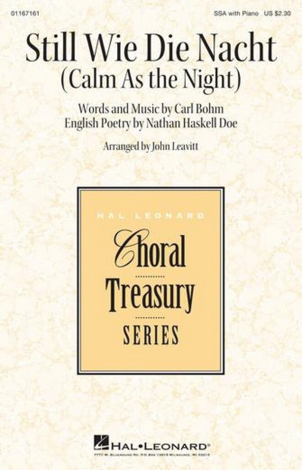 Still wie die Nacht  SSA  Choral Score