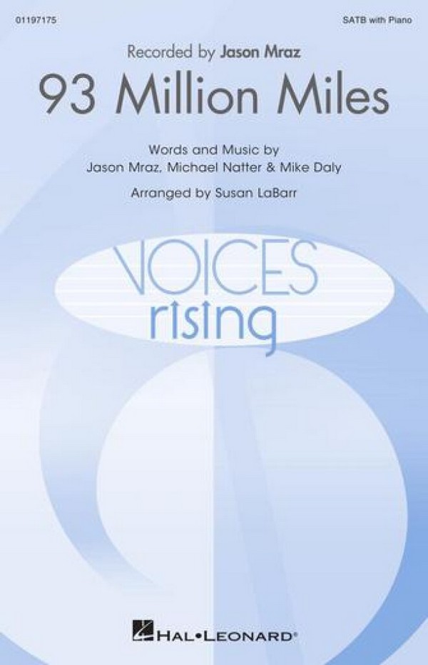 93 Million Miles&nbsp;&nbsp;SATB&nbsp;&nbsp;Choral Score