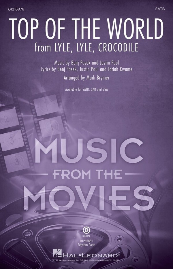 Top of the World  SATB  Choral Score