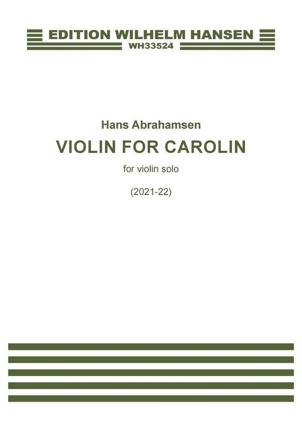VIOLIN FOR CAROLIN&nbsp;&nbsp;Violin&nbsp;&nbsp;Score