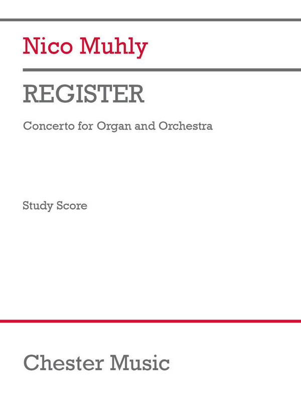 Register&nbsp;&nbsp;Orchestra and Organ&nbsp;&nbsp;Score