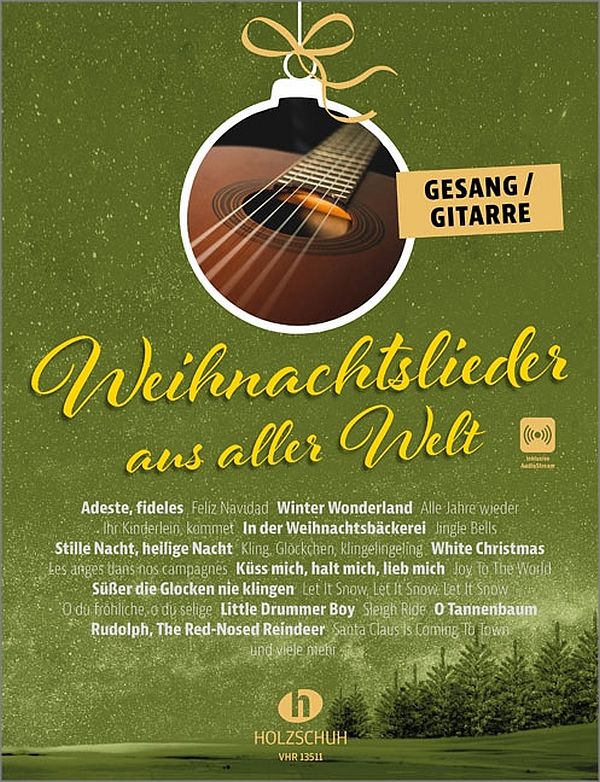Weihnachtslieder aus aller Welt  (+Online Audio)&nbsp;&nbsp;für Gesang/Gitarre&nbsp;&nbsp;