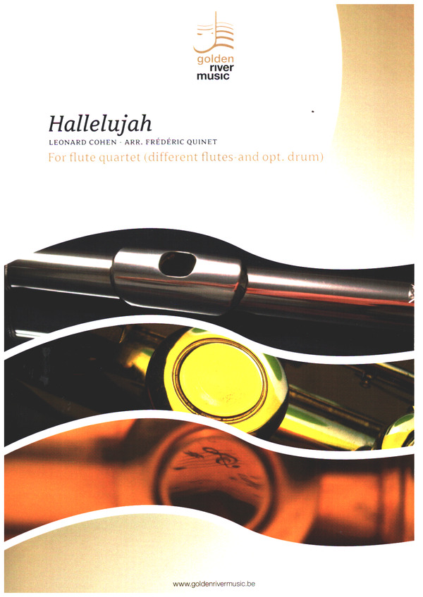 Hallelujah    for flute quartet (different flutes- and opt. drum)  score and parts