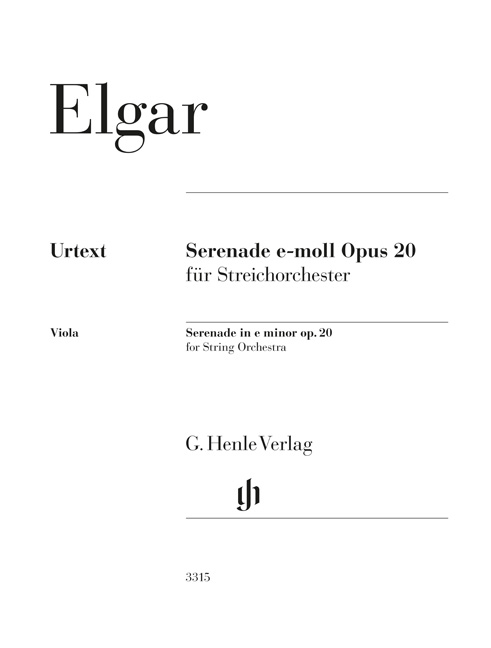 Serenade e-moll op. 20&nbsp;&nbsp; für Streichorchester&nbsp;&nbsp;Viola