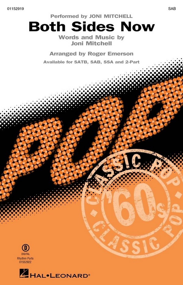 Both Sides Now&nbsp;&nbsp;SAB&nbsp;&nbsp;Choral Score