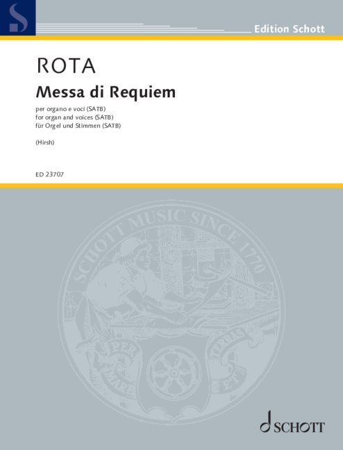 Messa di Requiem  für Orgel und Stimmen (SATB)  Partitur (la)