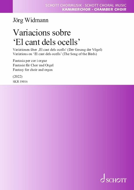 Variacions sobre 'El cant dels ocells'  für gem Chor und Orgel  Chorpartitur (sp)