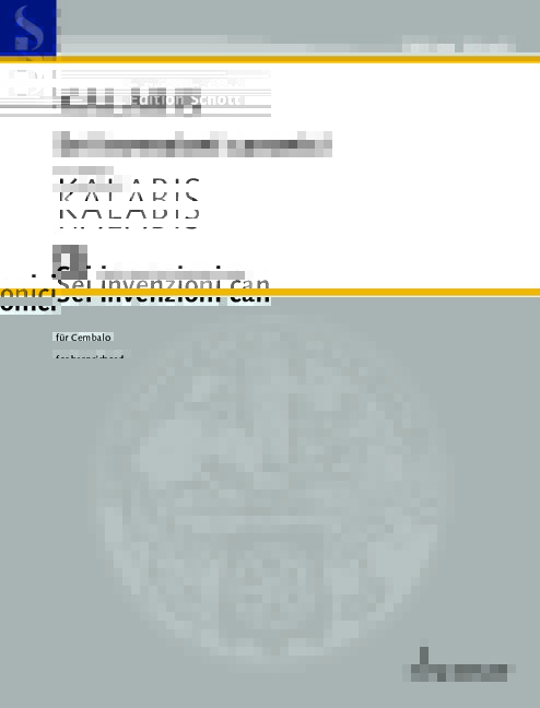 Sest dvouhlasých kánonických invencí op. 20  Cembalo  