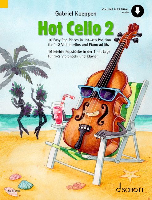 Hot Cello Band 2 (+Online-Audio)&nbsp;&nbsp;für 1-2 Violoncelli (Klavier ad lib.)&nbsp;&nbsp;Partitur und Stimmen