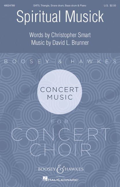 Spiritual Musick&nbsp;&nbsp;gemischter Chor (SATB), Triangel, Militärtrommel, grosse Trommel und Klavier&nbsp;&nbsp;Sing- und Spielpartitur