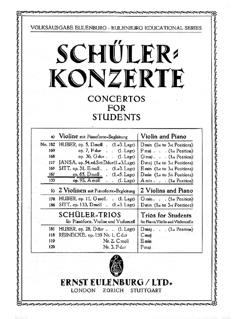 Concertino d-Moll op. 65  Violine und Klavier  