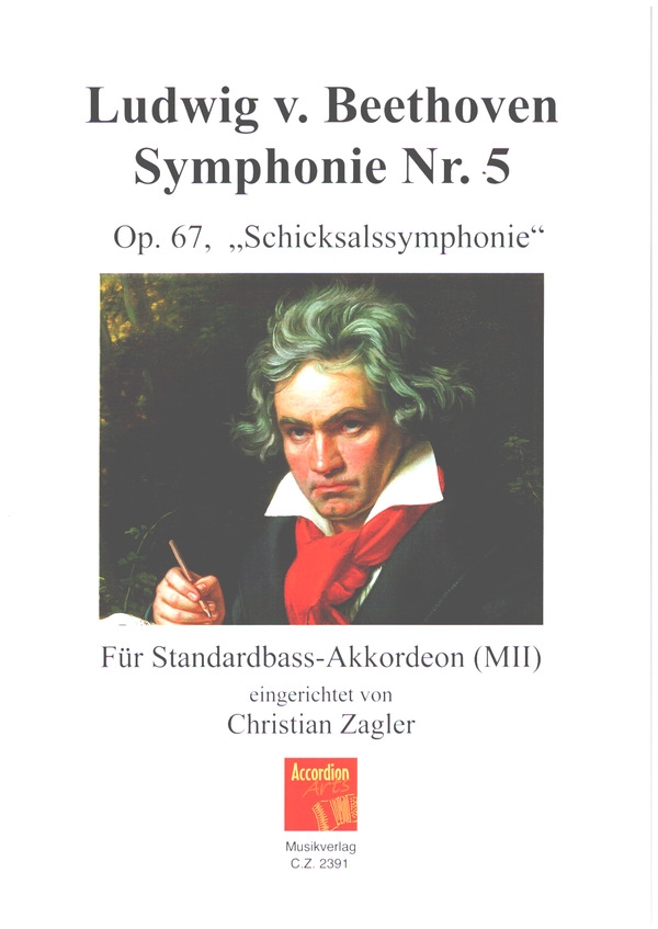 Symphonie Nr.5 op.67 'Schicksalssymphonie'&nbsp;&nbsp;für Standardbass-Akkordeon (MII)&nbsp;&nbsp;
