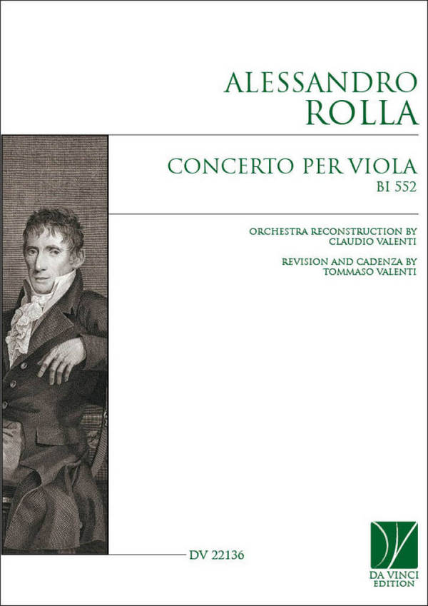 Concerto per viola BI 552  Orchestra and Viola  Score