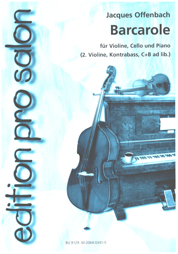 Barcarole  für Klaviertrio (2. Violine, Kontrabass, C+B ad lib.)  Partitur und Stimmen