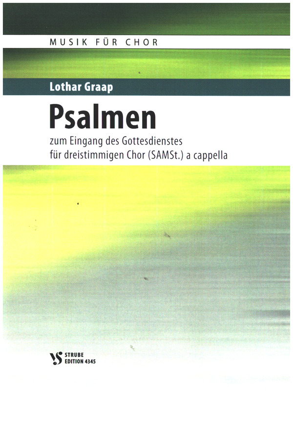 Psalmen &nbsp;&nbsp;für gem Chor (SAMSt.) a cappella&nbsp;&nbsp;Chorpartitur