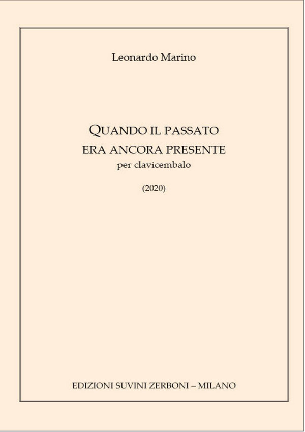 Quando il passato era ancora presente&nbsp;&nbsp;Harpsichord&nbsp;&nbsp;Score