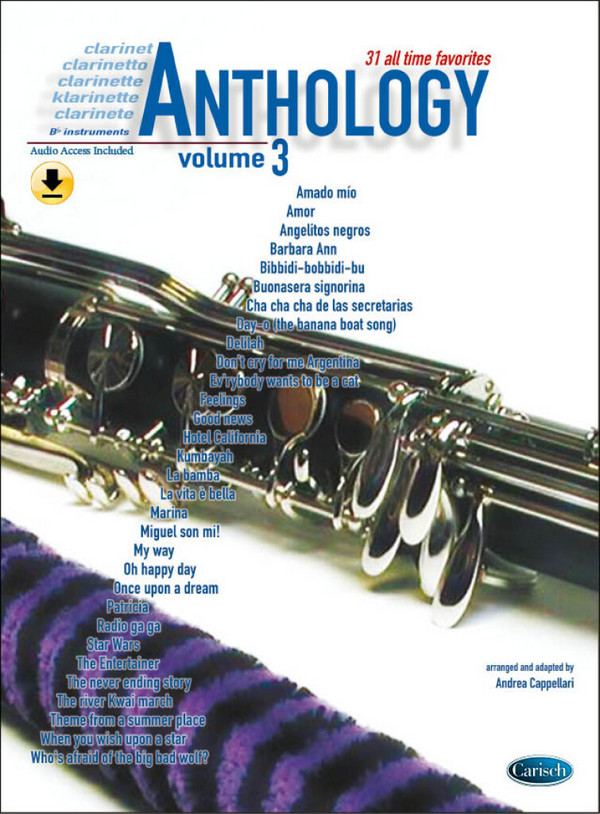 Anthology Clarinet Vol. 3  Clarinet  Book & Audio-Online