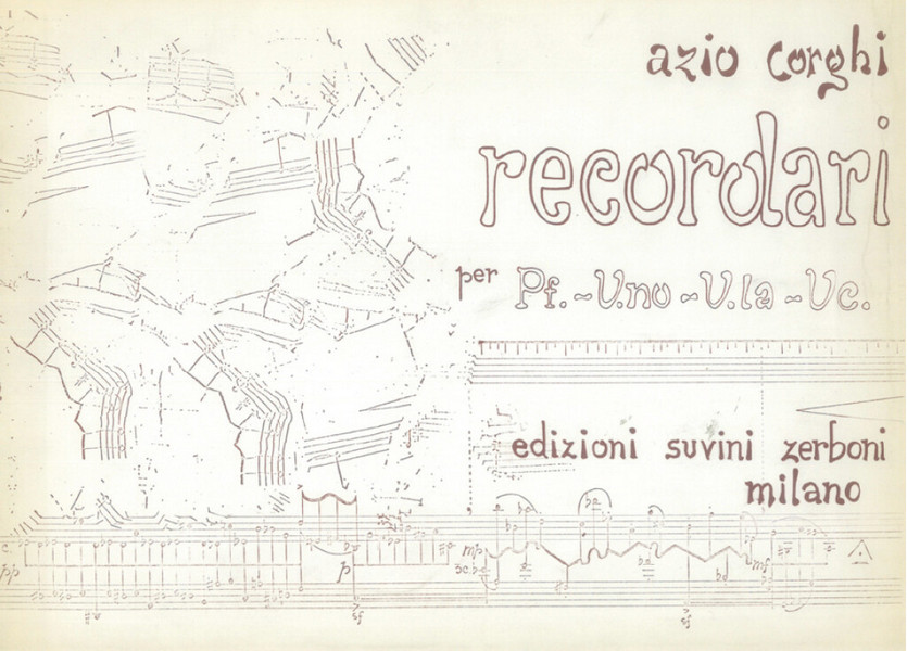 Recordari  Violin, Viola, Cello and Piano  Score