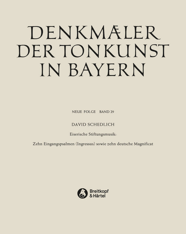 Denkmäler der Tonkunst in Bayern (Neue Folge)&nbsp;&nbsp;&nbsp;&nbsp;