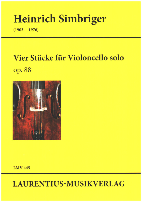4 Stücke op.88  für Violoncello solo  