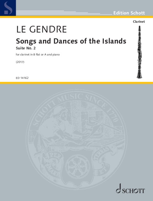 Songs and Dances of the Islands (Suite No. 2, 2017)&nbsp;&nbsp;for clarinet in bb or A and piano&nbsp;&nbsp; 
