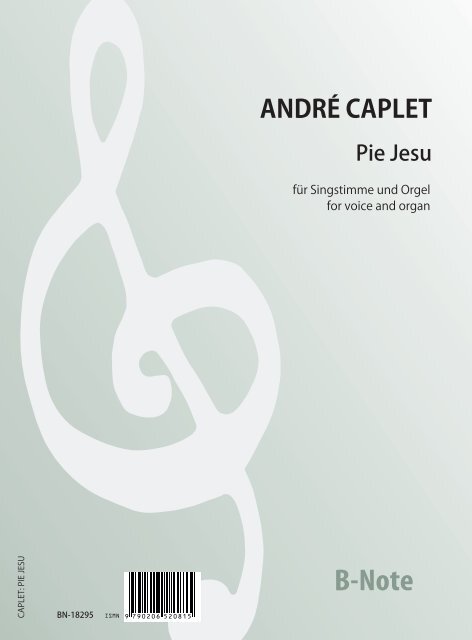 Pie Jesu für Singstimme und Orgel  Orgel,Singstimme  Spielnoten